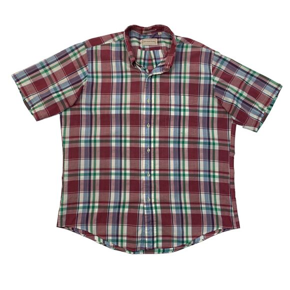 Ralph Lauren Other - Vintage Chaps Ralph Lauren Shirt Mens L Large Plum Blue Plaid Long Sleeve 90s